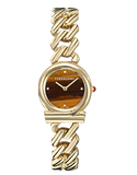 Ferragamo - Gancini Twist Tiger Eye Dial Gold 28mm - SFT200325 - 789994