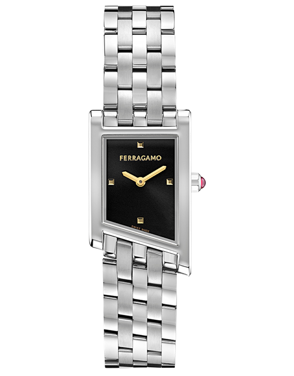 Ferragamo - Asymetrique Quartz Black Dial Steel 22 x 36mm - SFYT00325 - 790010