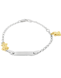Gold Bracelet -  10ct White Gold ID Charm Bracelet - 781365