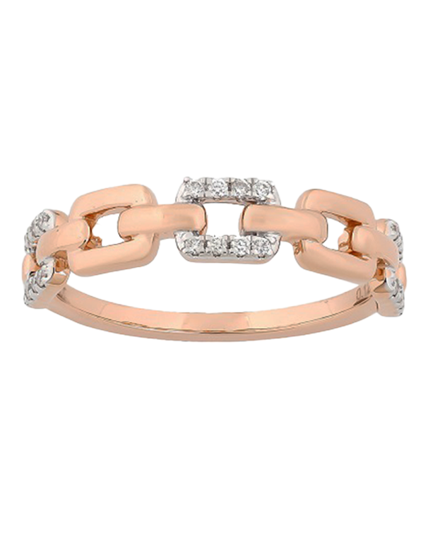 10ct Rose Gold Diamond Set Ring- 789205