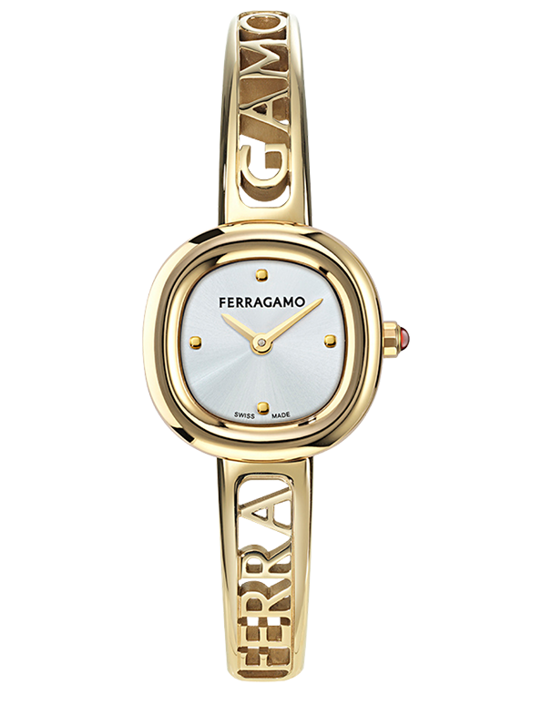 Ferragamo - Iconic Bangle Quartz Silver Dial Gold 23mm - SFAB00324 - 790009