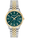 Ferragamo - Duo Quartz Green Dial 2T Steel 40mm - SFTV00225 - 790019