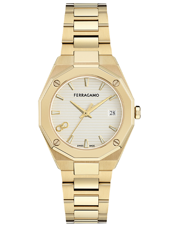 Ferragamo - Versilia Lady Quartz Silver Dial Gold 34mm - SF3T00225 - 790025