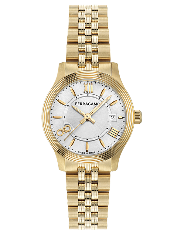 Ferragamo - Duo Quartz Silver Dial Gold 28mm - SFAC00524 - 790023