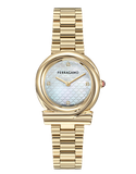 Ferragamo - Gancini Twist Quartz Mop Dial Gold 28mm - SFTG00525 - 790004
