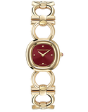 Ferragamo - Double Gancini Quartz Burgundy Dial Gold 25mm - SFZA00925 - 790000