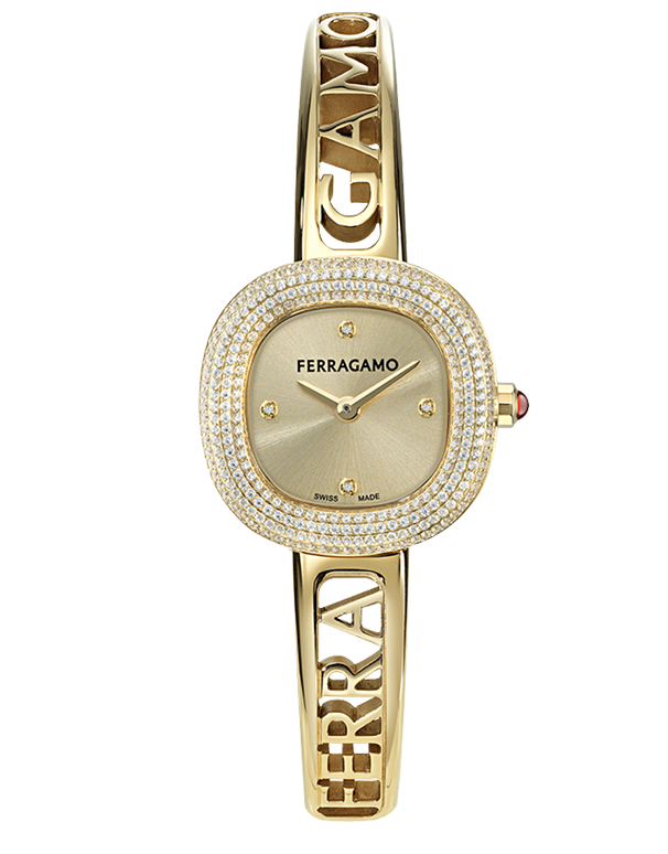 Ferragamo - Iconic Bangle Quartz Diamond Set 23mm - SFAB00424 - 790168