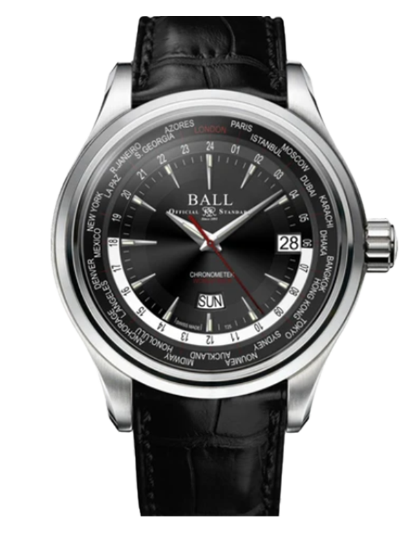 Ball - Company Trainmaster Worldtime Men's Watch - GM2020D-LL1CJ-BK - 762137