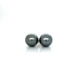 Pearl Earrings - 9ct White Gold Tahitian Pearl Earrings - 771549