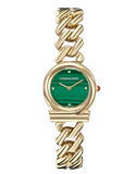 Ferragamo - Gancini Twist Qtz Malachite Dial Gold 28mm - SFT200125 - 789992