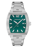 Ferragamo - F-80 Tonneau Green Dial Steel 41.8mm - SFT800425 - 790012