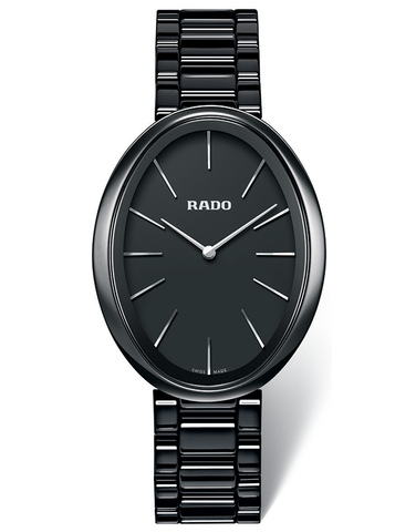Rado Esenza - Silver Batton Black Dial Ladies Watch - R53093152 - 755437