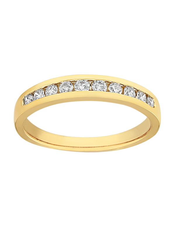 18ct Yellow Gold Diamond Set Wedding Band - 704651
