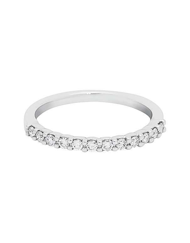 18ct White Gold Diamond Set Wedding Band - 705588