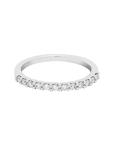 18ct White Gold Diamond Set Wedding Band - 705588