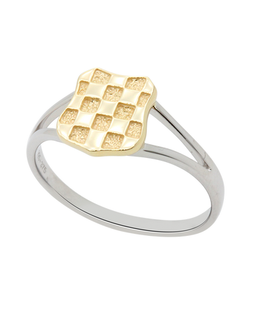 Gold Ring - 9ct Yellow Gold and Sterling Silver Croatian Ring - 709298