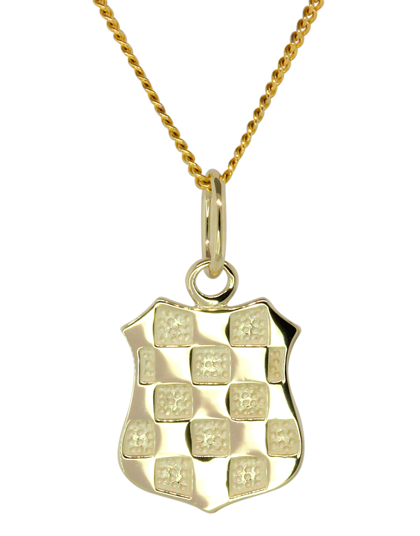 Gold Pendant - 9ct Yellow Gold Croatian Crest Pendant - Large - 741123