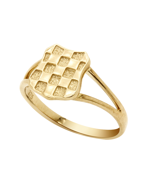 Gold Ring - 9ct Yellow Gold Croatian Crest Ring - 741638