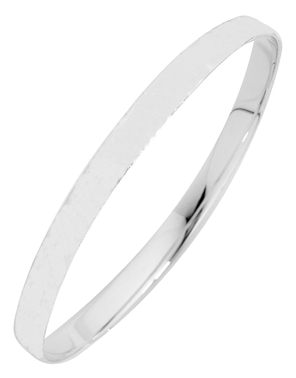 Silver Bangle - Sterling Silver 6mm Solid Bangle - 741761 - Salera's