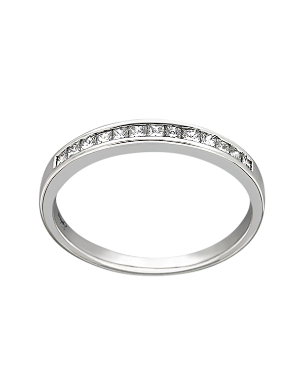 18ct White Gold Diamond Set Wedding Band - 743446