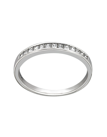 18ct White Gold Diamond Set Wedding Band - 743446