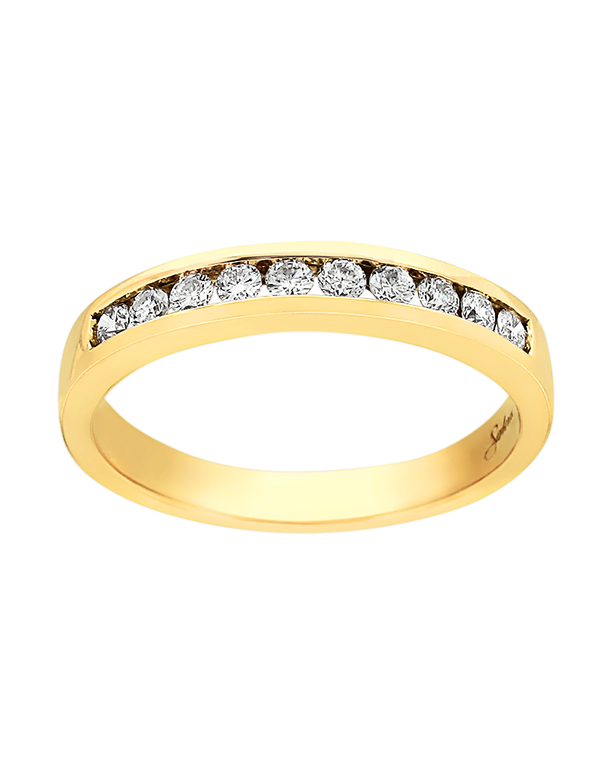 18ct Yellow Gold Diamond Set Wedding Band - 749651