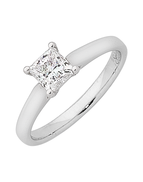 Diamond Ring - 1.00ct Princess Cut Solitaire Engagement Ring - Salera's