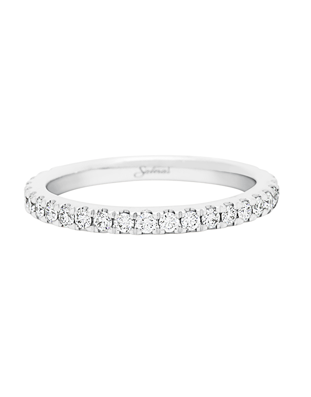 18ct White Gold Diamond Set Wedding Band - 753005