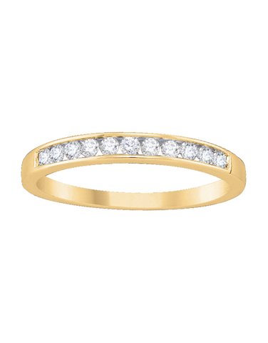 Wedding Band - 9ct Yellow Gold Diamond Set Wedding Band - 753867