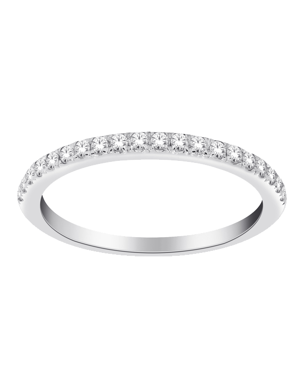 18ct White Gold Diamond Set Wedding Band - 753868