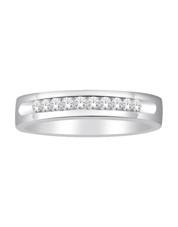 18ct White Gold Diamond Set Wedding Band - 753869