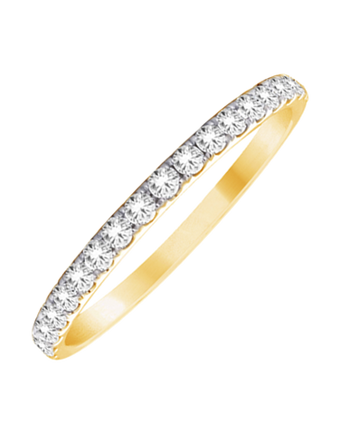 Yellow Gold Ring - 18ct Yellow Gold Diamond Wedding Band- 755505