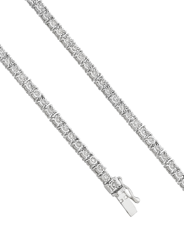 Diamond Bracelet - 9ct Diamond Set Tennis Bracelet - 756741