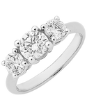 Diamond Ring - 1.00-2.00ct Diamond Trilogy Engagement Ring - Salera's