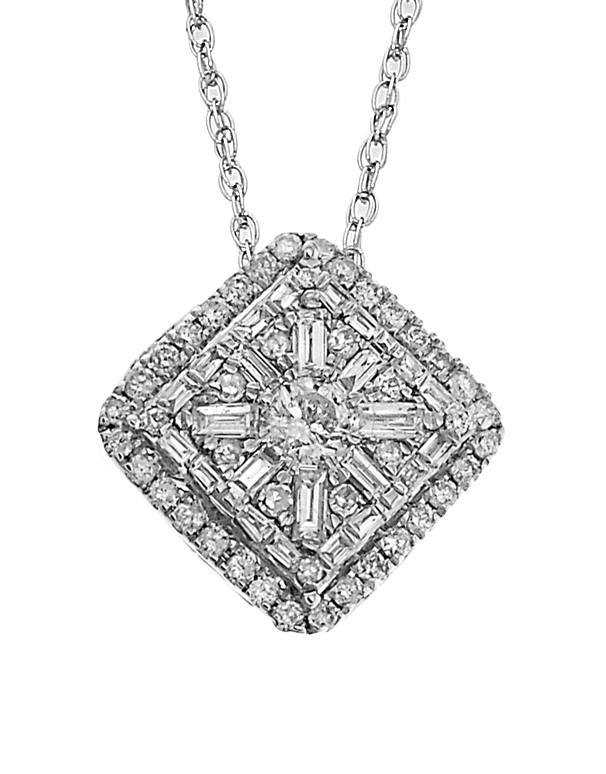 Diamond Pendant - White Gold Diamond Pendant - 758197 - Salera's