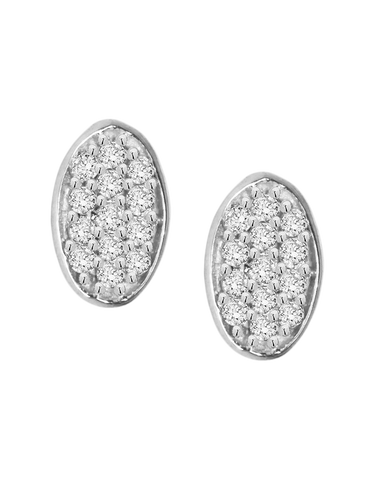 Diamond Studs - 14ct Diamond Cluster Stud Earrings - 759317