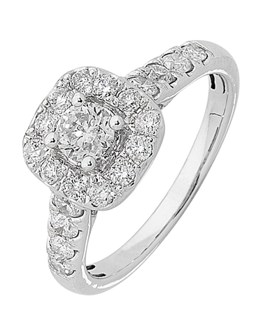 Diamond Ring - 14ct White Gold Diamond Ring - 759816