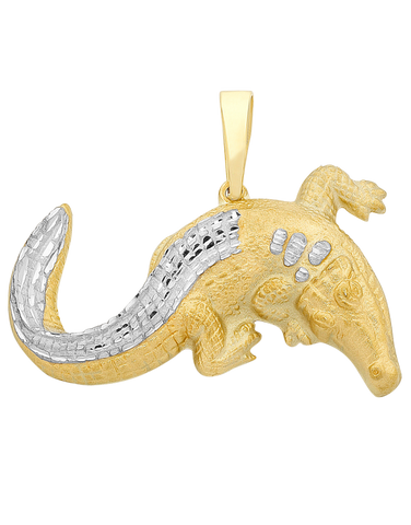 Men's Pendant - 9ct Two Tone Crocodile Pendant - 760160