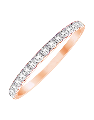 Rose Gold Ring - 18ct Rose Gold Diamond Wedding Band- 760272