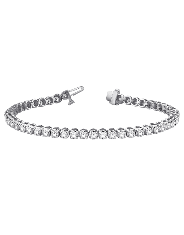 10ct White Gold Diamond Tennis Bracelet - 761026