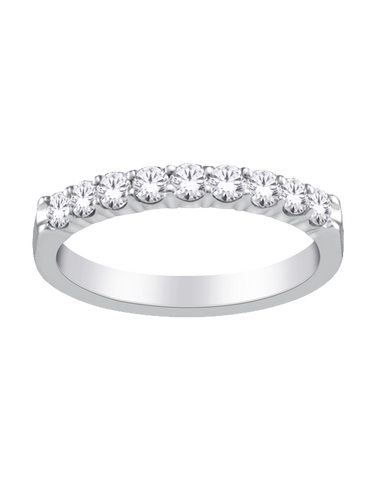 18ct White Gold Diamond Set Wedding Band - 761080