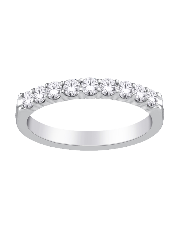 18ct White Gold Diamond Set Wedding Band - 770231