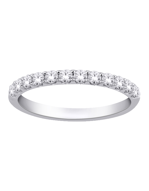 18ct White Gold Diamond Wedding Band- 761099