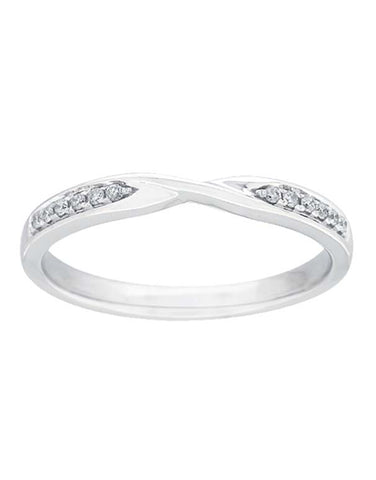 18ct White Gold Diamond Set Wedding Band - 761196
