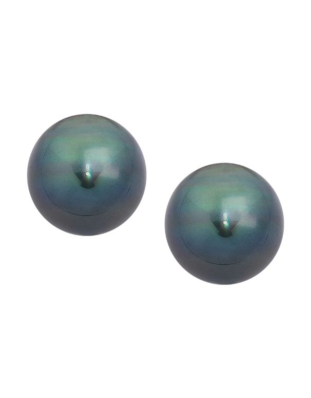Pearl Earrings - Yellow Gold Tahitian Pearl Earrings - 771552 - Salera's