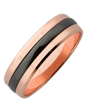 Ziro - Men's Zirconium & Rose Gold Ring - 761786 - Salera's