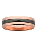 Ziro - Men's Zirconium & Rose Gold Ring - 761786