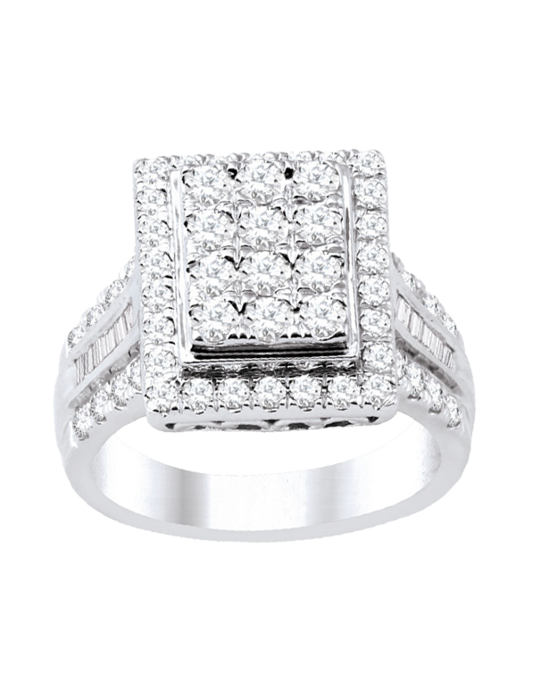 Diamond Ring - 10ct White Gold Diamond Ring - 762826