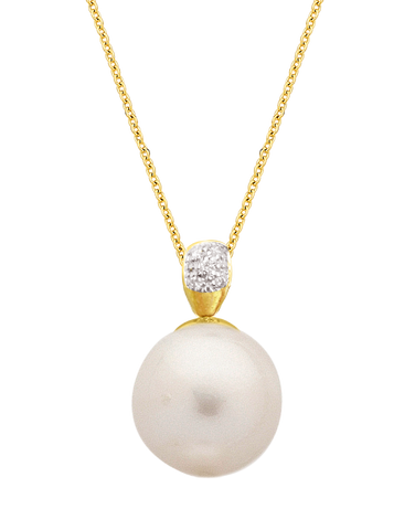 Pearl pendant set in gold online