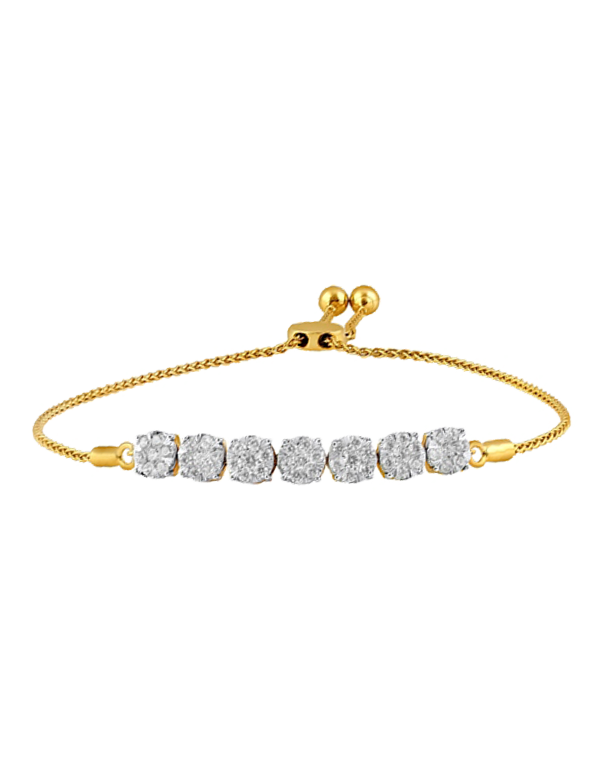 Diamond Bracelet - 10ct Two Tone Bracelet - 764698